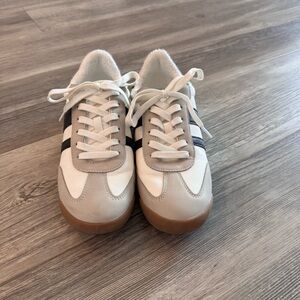 DV by Dolce Vita White and Gray Sneakers
